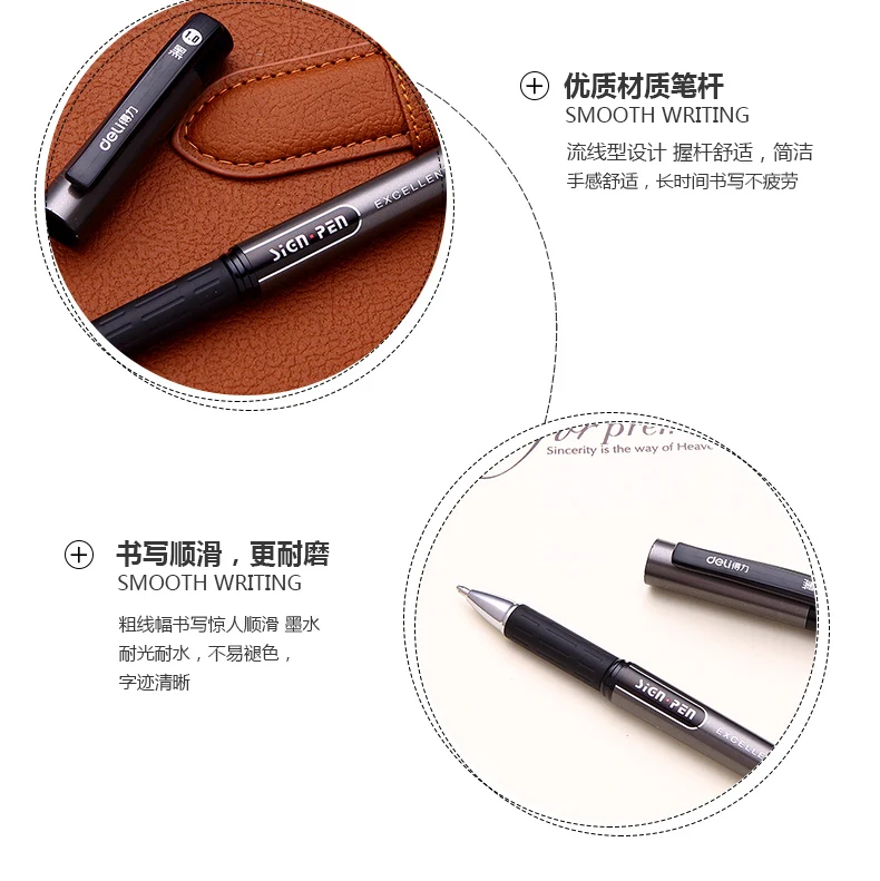 Material de Escritório mm Caneta Neutro Gel Preto Todo Acidente Vascular Cerebral Barato Água Escrita Suave Escritório Suprimentos 12 Pçs - Set 1.0 9 Material escolar e de escritório