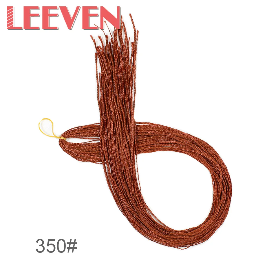 Leeven, 28 дюймов, косички, длинные, цветные, синтетические, Zizi Box, косички, вязанные, для наращивания волос, розовые, фиолетовые, 45 г - Цвет: #350