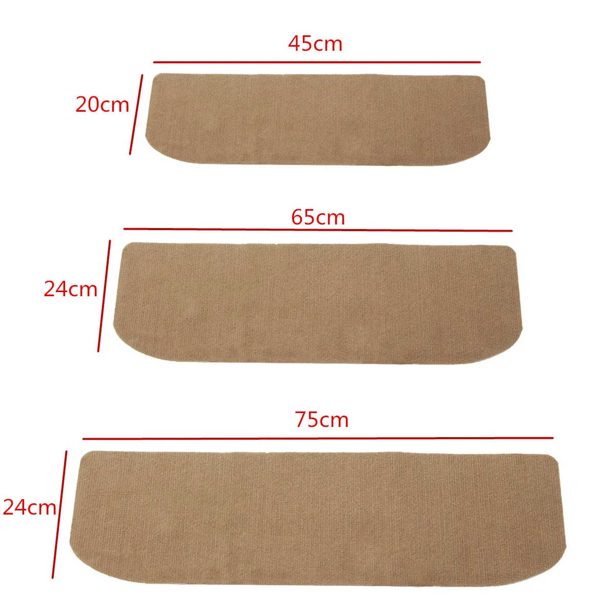 KiWarm 1Pcs Morden Stair Mat Brown Household Carpet Stair Pad Tread Non-Slip Step Rug 45x20cm/65x24cm/75x24cm Home Decoration KiWarm 1Pcs Morden Stair Mat Brown Household Carpet Stair Pad Tread Non-Slip Step Rug 45x20cm/65x24cm/75x24cm Home Decoration
