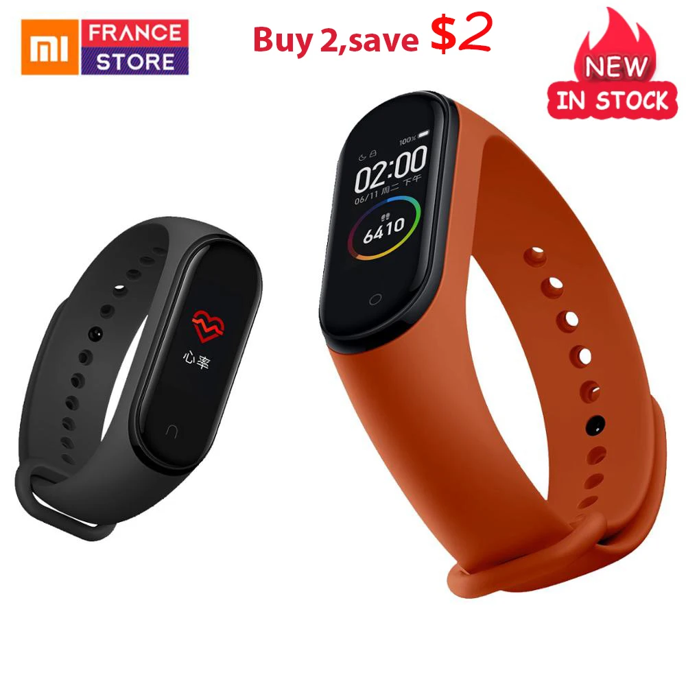 

Global Version Xiaomi Mi Band 4 Smart Band Fitness Bracelet Heart Rate Tracker Colorful Display Instant Message 135mAh Watch