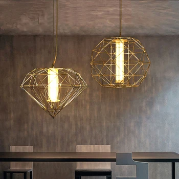 

Nordic personality creative metal iron birdcage Pendant Lights restaurant living room hotel bedroom office designer LU807115