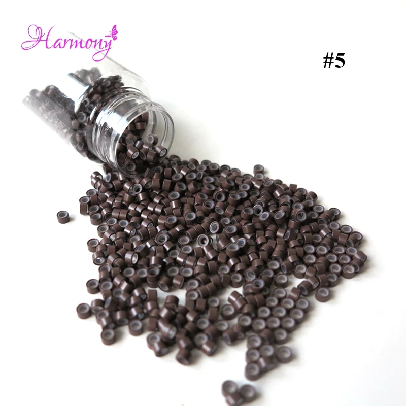 #5 Medium brown  Aluminum silione micro ring (18)_