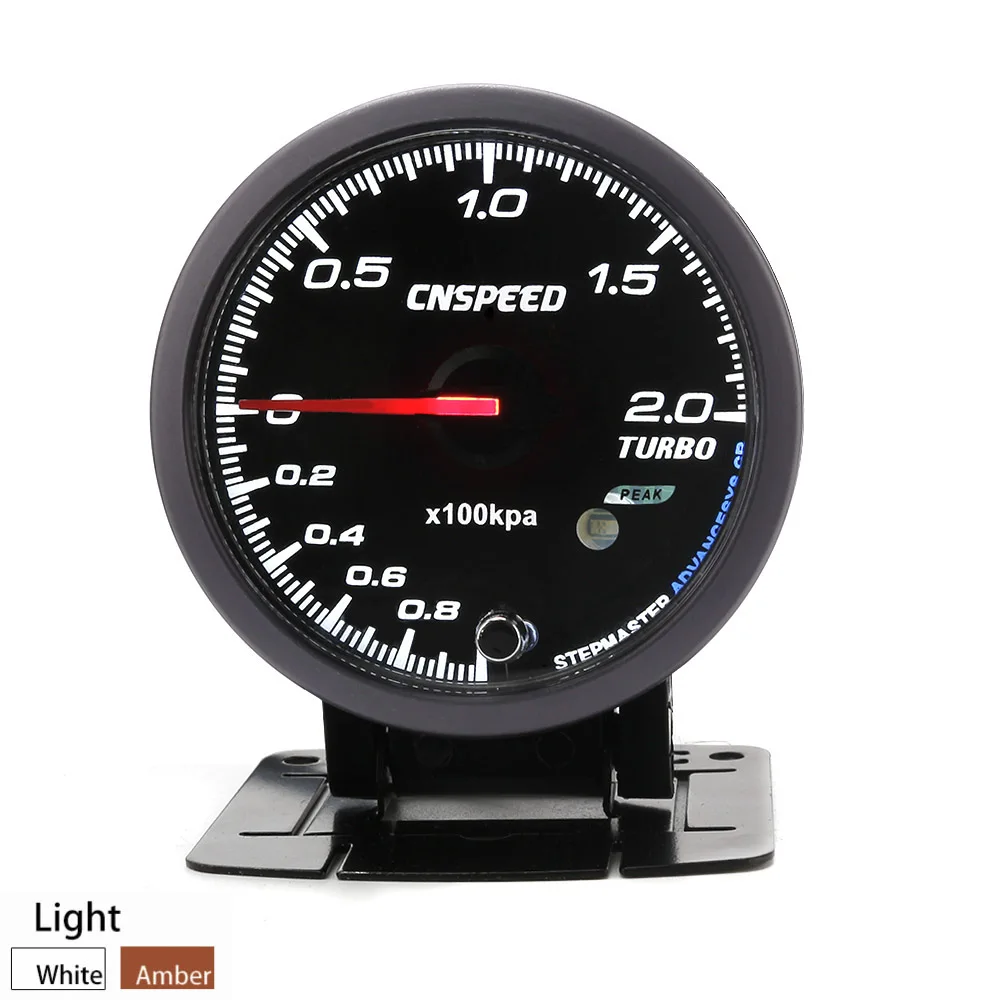 CNSPEED 60 мм 12 в автомобильный турбо Boost Gauge 2 бар+ регулируемый турбо Boost контроллер комплект с датчиком освещения YC101411