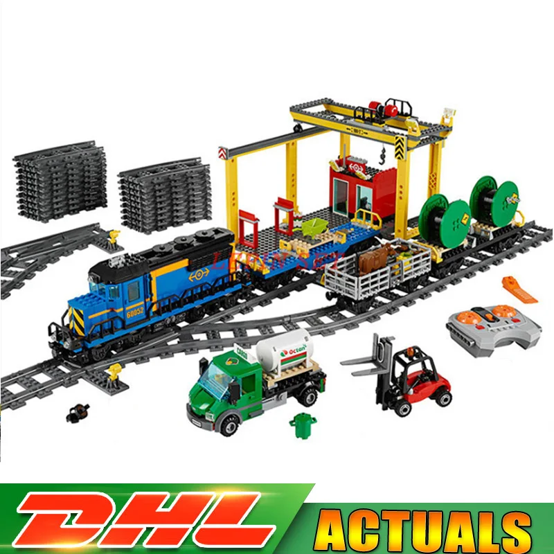 

Lepin 02008 City Series the Cargo Train Set Building Blocks Bricks RC Train Children Compatible LegoINGlys 60052 Toys Gift