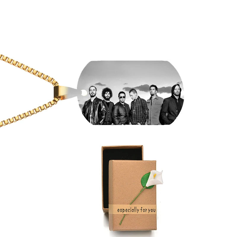 UZone Linkin парк кулон цепочки и ожерелья нержавеющая сталь гравировки ожерелье для поклонников