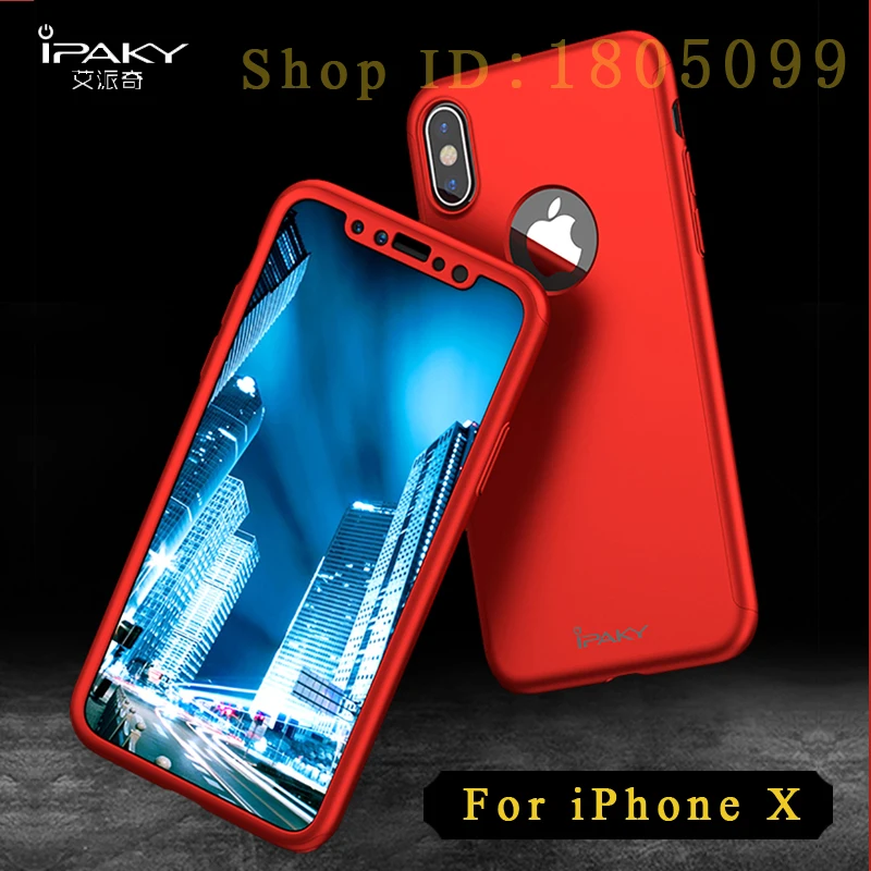 For iphone X case Original iPaky Brand 360 Full coque For iPhone 10 silm case Ultra Thin PC