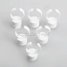 Новое 50 шт пластиковое белое кольцо для пигментов для Перманентный макияж для бровей Средний размер татуировки держатели чернил татуировки Поставки