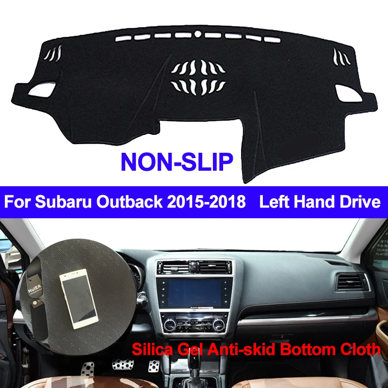 TAIJS Car Dashboard Cover Silicone Non Slip For Subaru Outback 2015 2016 2017 2018 Sun Shade