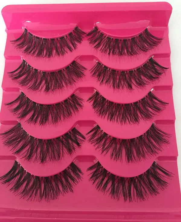 

Thick False Eyelashes Messy Cross Thick Natural Fake Eye Lashes Professional Makeup Tips Bigeye Makeup Tool Long False EyeLashes