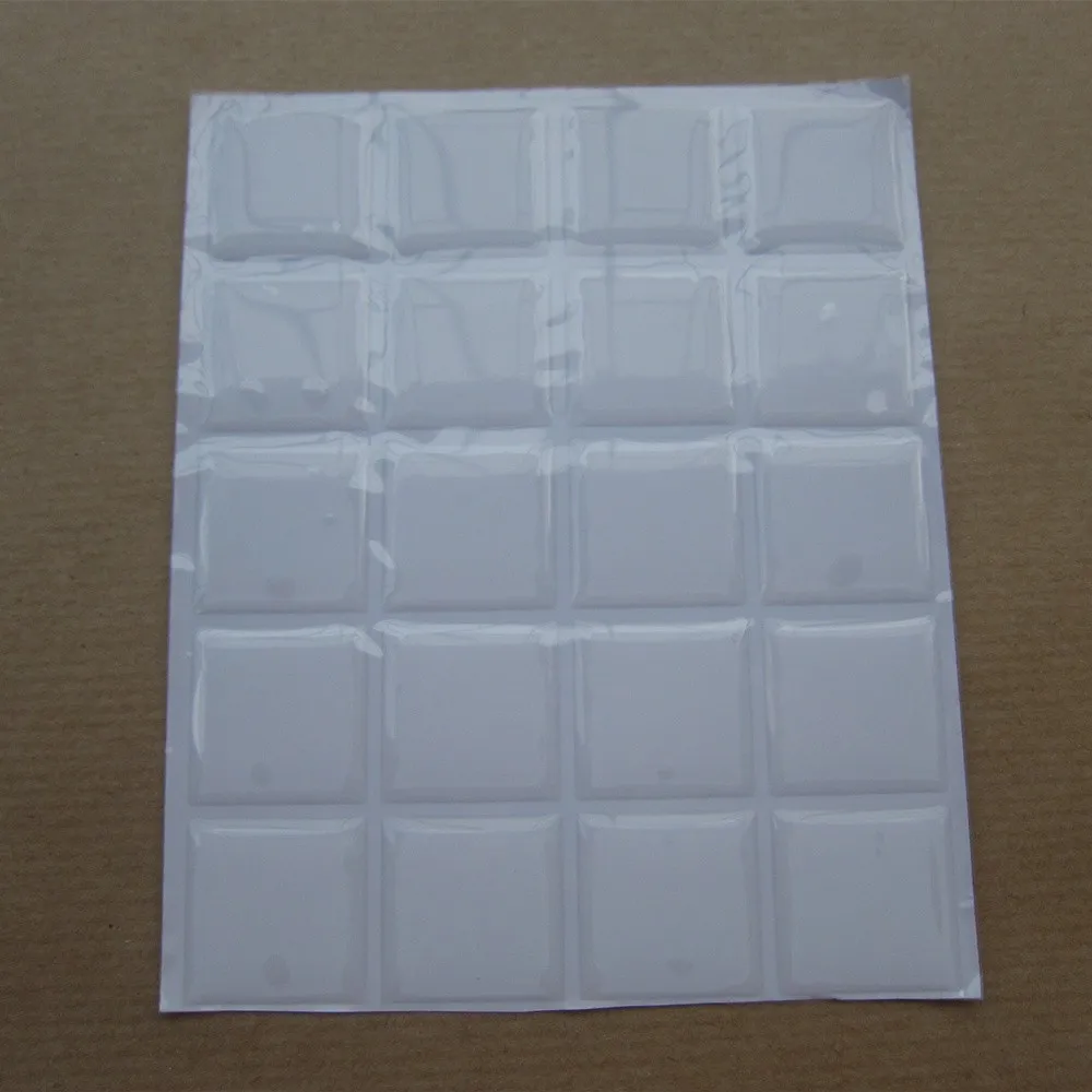 1 Inch square dome stickers