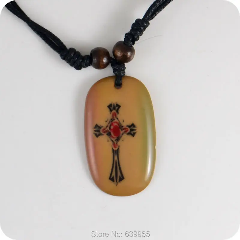 

05 Cross resin Pendant Necklace Amulet Lucky Gift Tribal Fashion Jewelry