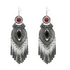Thailand Silver Color Vintage Indian Big Long Tassel Statement Earrings for Women Jhumka Gypsy EgyptianTurkish Tribal Jewelry ► Photo 2/6