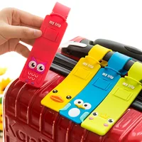 Cute Travel Luggage Label Straps Luggage Tag 2016 For Cartoon Silicone Suitcase Korean Style Name ID Address Tags Luggage Tag 1