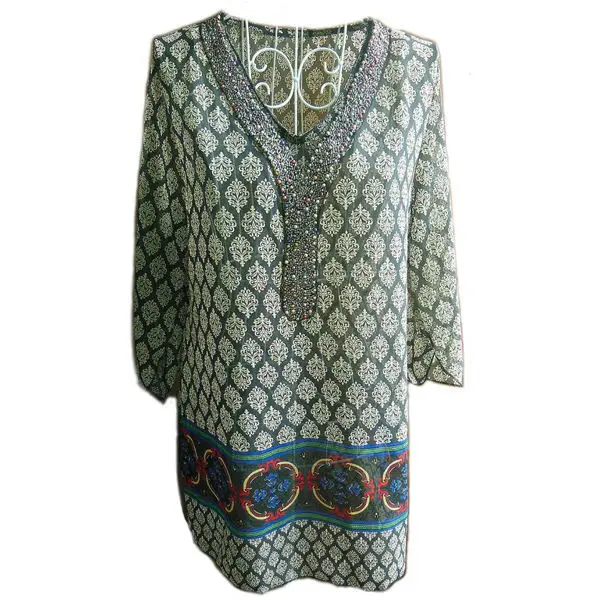 Embroidered peasant blouse women print blouses vintage clothing blusa