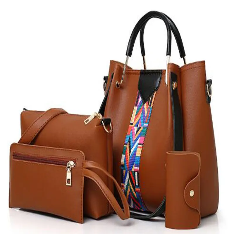 LADSOUL модная женская композитная сумка для отдыха из искусственной кожи с одним ремнем через плечо 6476 - Цвет: light brown