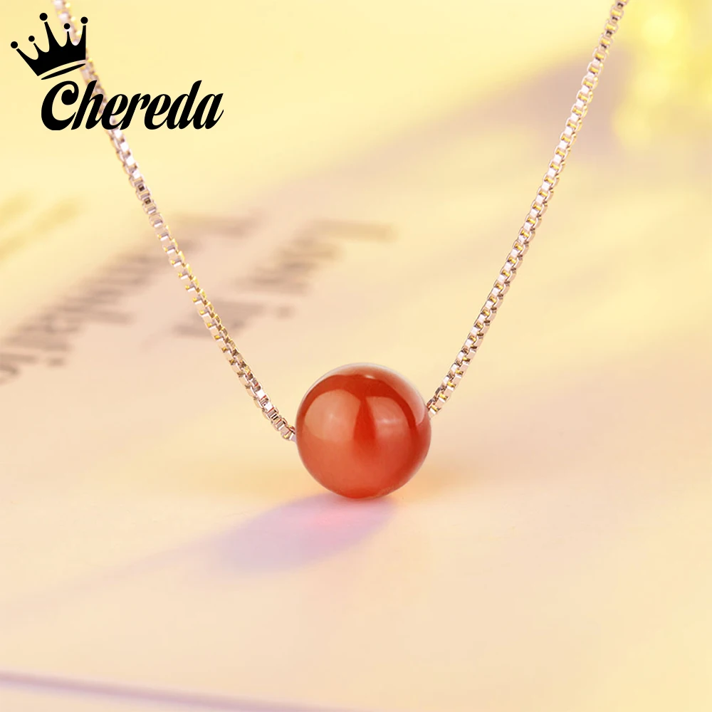 

Chereda Simple Round Necklace Pendants for Women Statement Jewelry Small Handmade Christmas Party Necklaces Gift Charm Discount