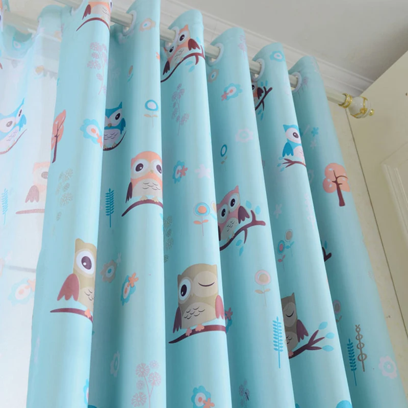 

Kids Room Decoration Owl Drape Panel Valance Shade Curtain/Sheer Voile Curtains