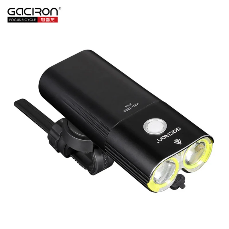 Perfect 1600 Lumens Bicycle Light MTB Front Light Cycling Headlight Power Bank Waterproof USB Rechargeable Bike Light Flashlight GACIRON 5