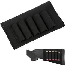 CQC Охота Тактический приклад Чик отдых подсумок 5 снарядов винтовки оболочки держатель картриджа несущей Пистолет Аксессуары