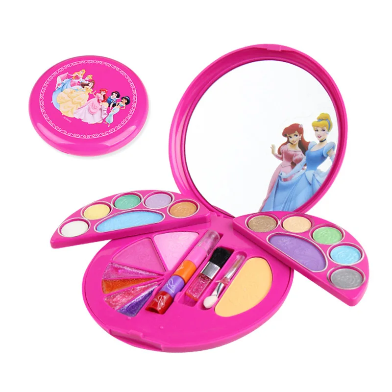 Disney Принцесса игрушки для девочек косметика для девочек безопасность innocuity тени для век принцесса косметика коробка комплект макияжа для детей - Цвет: Picture