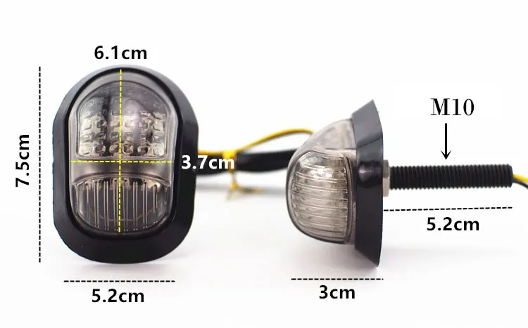 Мотоцикл поворота светильник 12V светодиодный поворотники показатели Универсальный сигнальные огни, мигалки для MSX 125 Поворотный Светильник