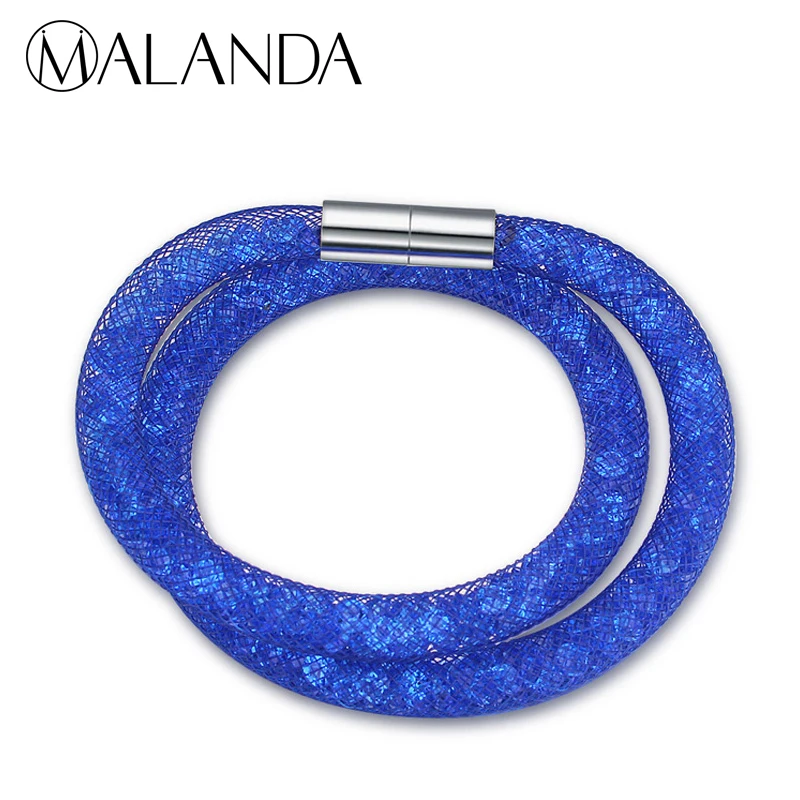 

MALANDA Brand Colorful Crystal From Swarovski bracelets bangles For Women New Fashion Round Bracelets Wedding Party Jewelry Gift