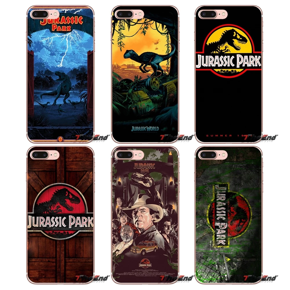 

For iPhone X 4 4S 5 5S 5C SE 6 6S 7 8 Plus Samsung Galaxy J1 J3 J5 J7 A3 A5 2016 2017 Jurassic Park 1993 Movie Clear TPU Case