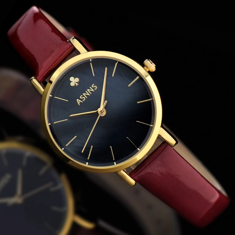 2016 new design fashion belt female form mother of pearl dial minimalist trend quartz watch