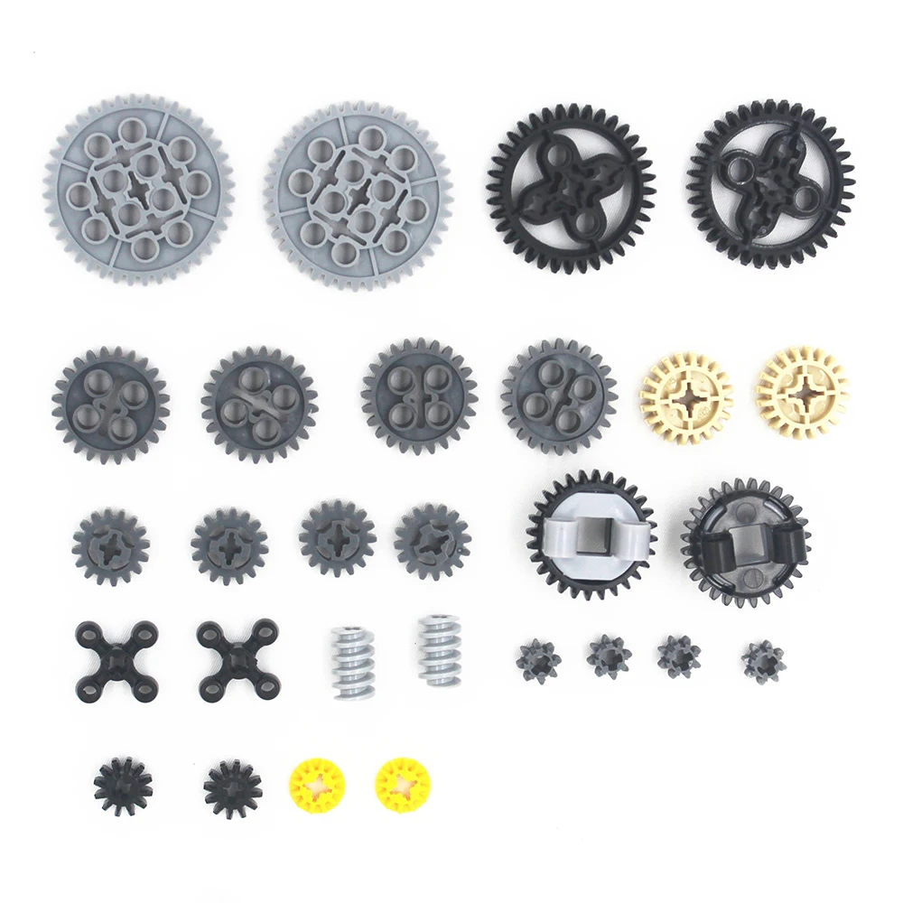

MOC Technical Parts 28pcs Technical Gears Assortment Pack compatible with lego for kids boys toy MOC-TSMA28