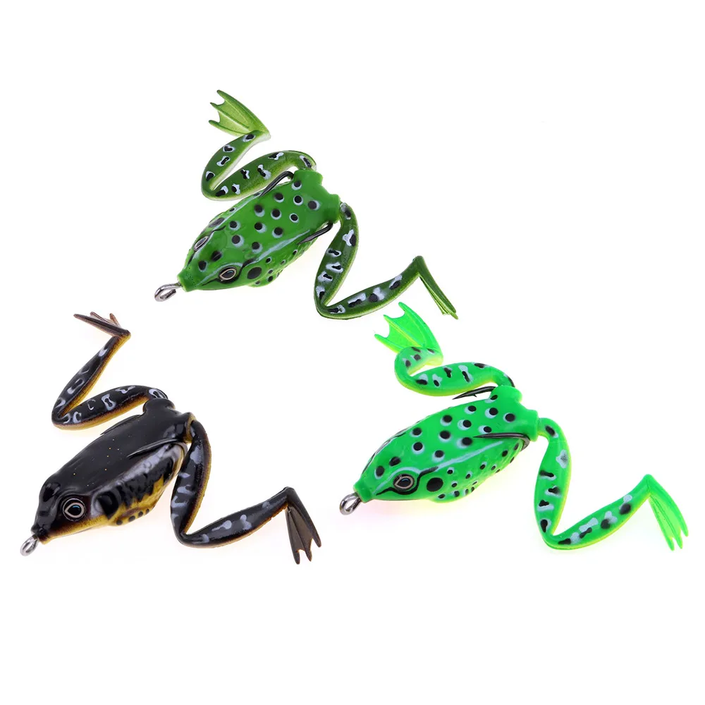 

5cm / 10g Soft Frog Lure Snakehead Bait Topwater Simulation Fishing Lure 3 Colors Optional