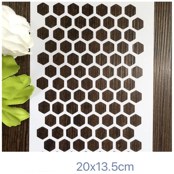 

Scrapbooking tool card DIY album masking spray painted template drawing stencils laser cut templates Honeycomb Shape 8071287