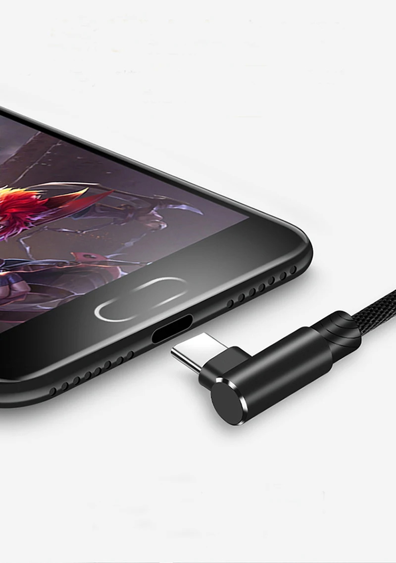 Usb 3.1 Type C Плетеный 90 градусов кабель для быстрой зарядки и передачи данных Sony Xperia Z5