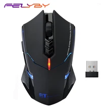 FELYBY Беспроводная Бесшумная игровая мышь 2,4 г компьютерные беспроводные мыши 2400 dpi 7 кнопок для ноутбука ноутбук компьютер