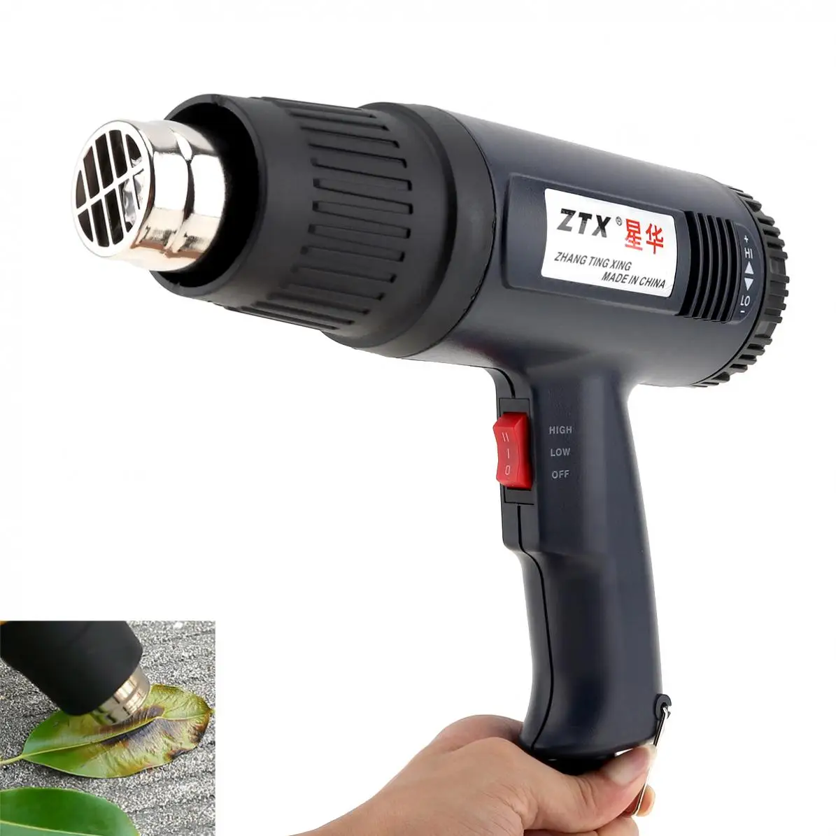 

AC220V 1600W 60-550 Degree Temperature Adjustable Electric Heat Gun Handheld Industrial Hotair Gun
