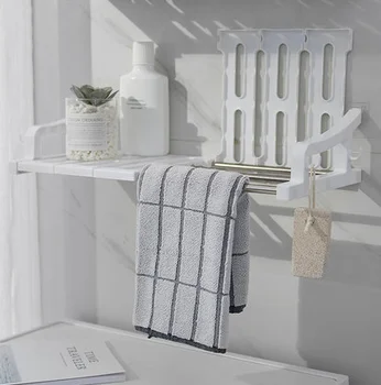 

Punch-Free Bathroom Shelf Suction Cup Seamless Multi-Function Wall-Mounted Bathroom Kitchen Storage Rack Towel Placement ZM122