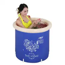 Воды Красота складной Ванна бочка Детская бытовая толстые Пластик Ванна бочка ванна для взрослых надувная Ванна Барре