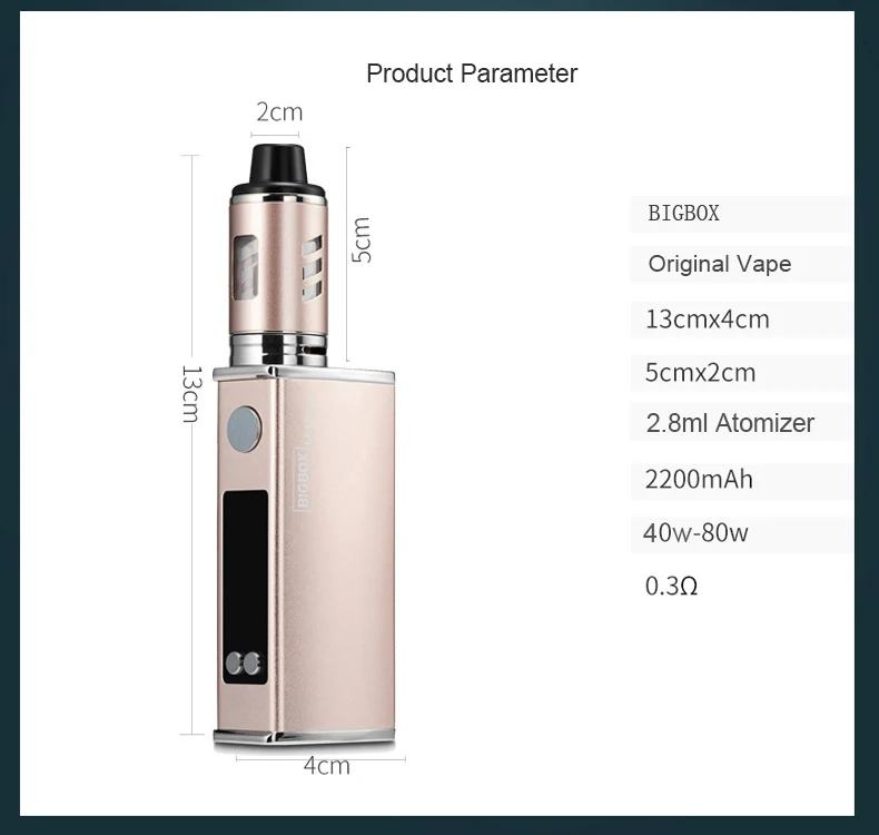 New 40W 65W 80W Vape Mod Box Kit Vaporizer Huge Vapor E Cig Electronic Cigarette_8