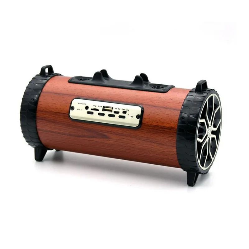 LEORY bluetooth динамик Портативная Беспроводная музыкальная Колонка fm-радио TF Напольный Деревянный Динамик ABS для IOS Android телефонов