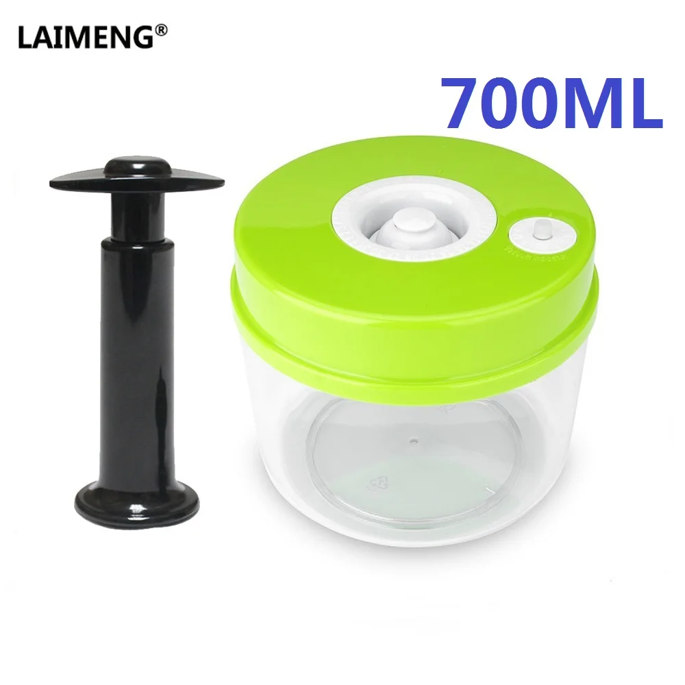 

LAIMENG Cheapest Vacuum Containers 700ml For Keeping Food Fresh Working With Vacuum Sealer Machine Free Shipping S167
