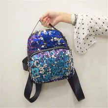 Haute Qualité 2016 De Mode Paillettes Sac À Dos Femmes BlingBling Loisirs Voyage Sac Étudiant Petit Sac D’école de Paillette Sac Mochila