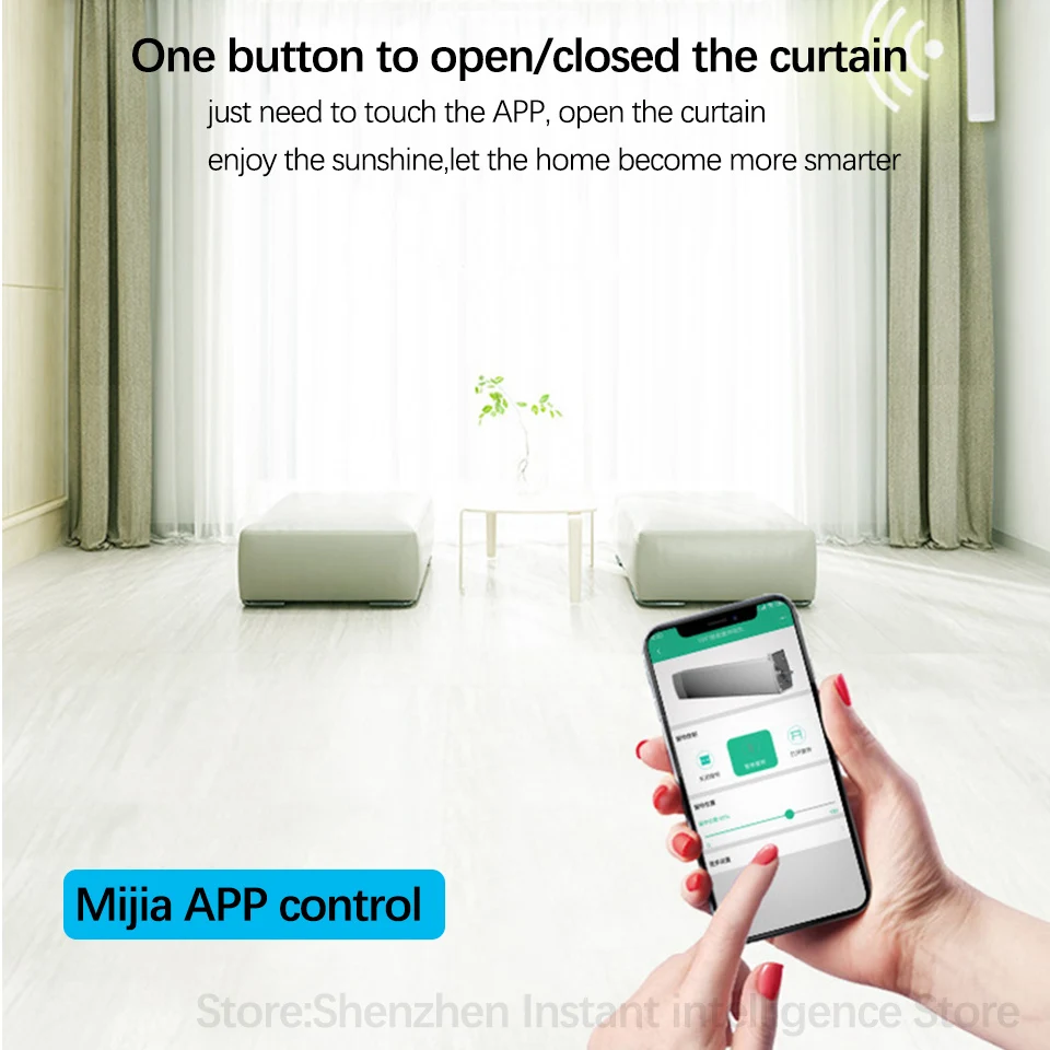 Smart WIFI Curtain Motor RF433 remote control Intelligent For xiaomi Smart Home Device Wireless Remote Control Via Mi Home APP