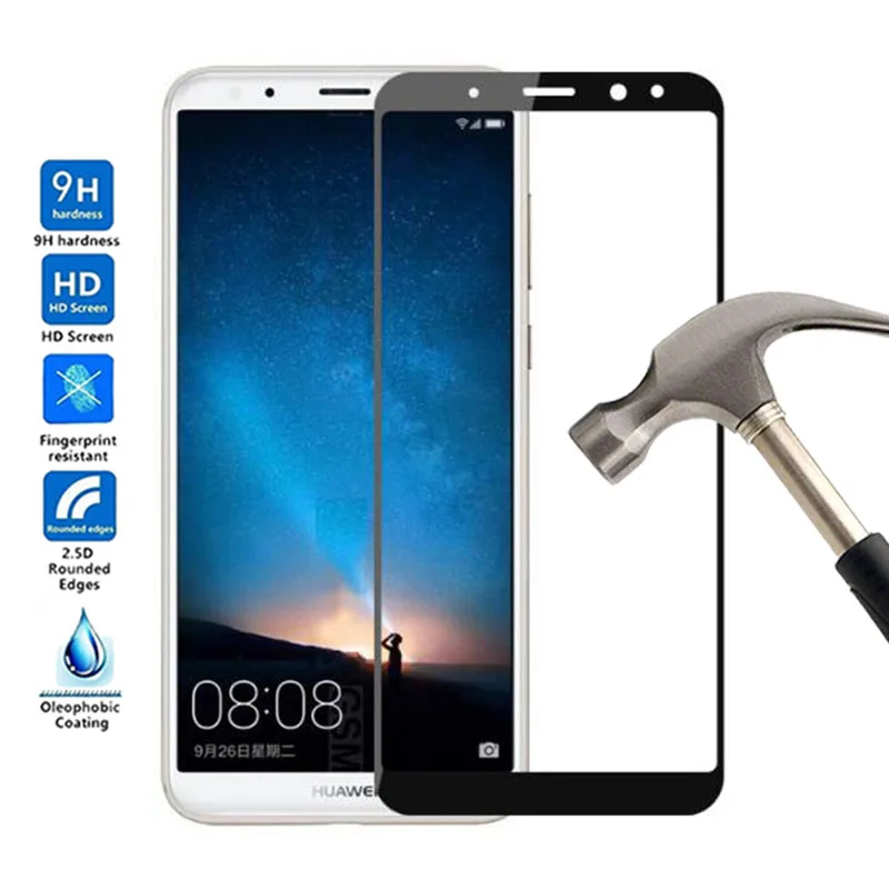 

Full Cover Tempered Glass For Huawei Nova 2i Screen Protector For Huawei Nova 2i Nova2i RNE-L21 Glass 5.9 inch