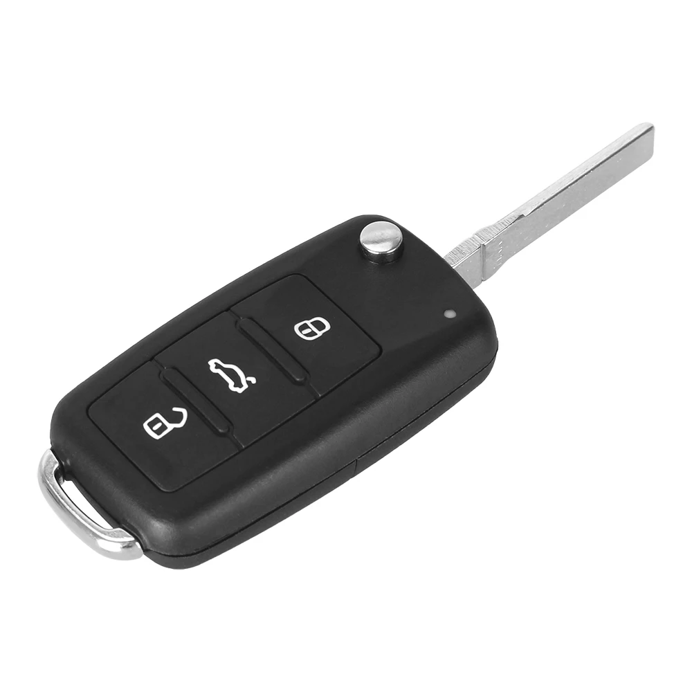 KEYYOU 3 кнопки Складной Дистанционный Автомобильный ключ оболочка флип чехол Fob для VW Polo Golf 4 7 6 MK6 Tiguan Touareg нерезанное/режущее лезвие