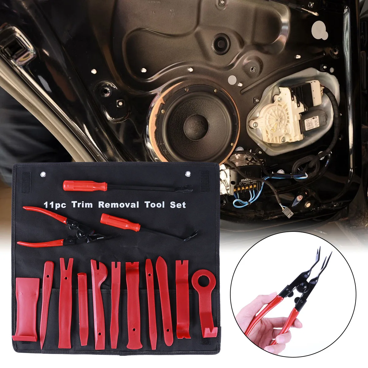 14pcs Car Trim Removal Tool Kit Auto Premium Durable Door Panel CD