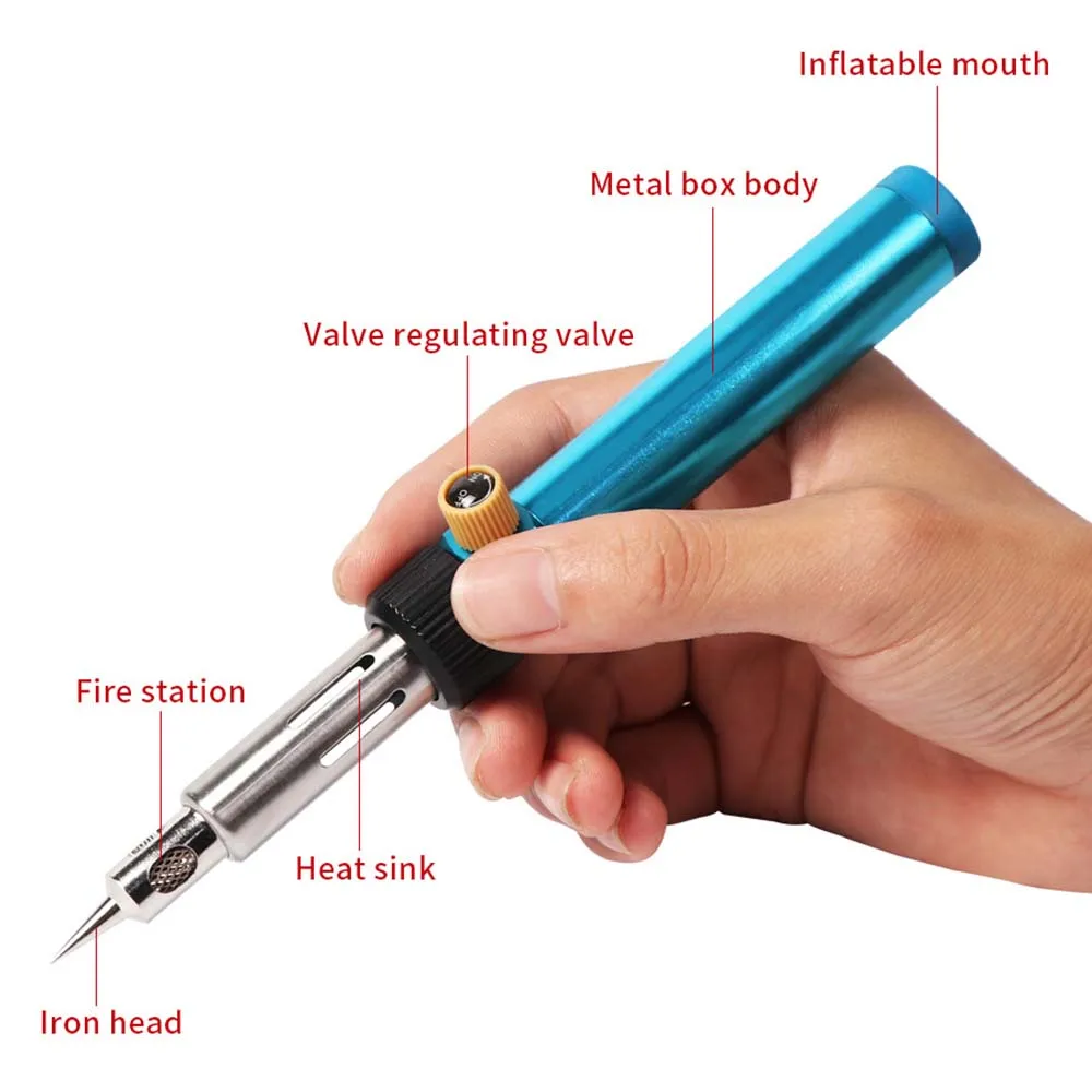 8ml Gas Blow Torch Soldering Solder Iron Gun Butane Cordless Soldering Pen Burner Butane Torch Soldering Iron