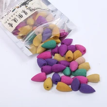 50 шт./пакет натуральные ароматы аромат обратного Ладан конусы аромат расслабиться Ароматические Будды Ладан горелка Расходные материалы