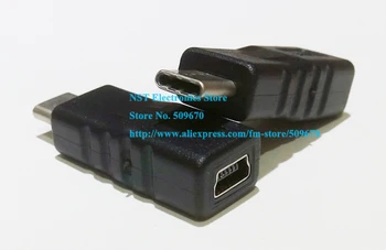 

USB-C USB 3.1 Type C Male Connector to MINI USB 2.0 5Pin Female Data Adapter For Tablet & Mobile Phone/Free DHL Shipping/100PCS