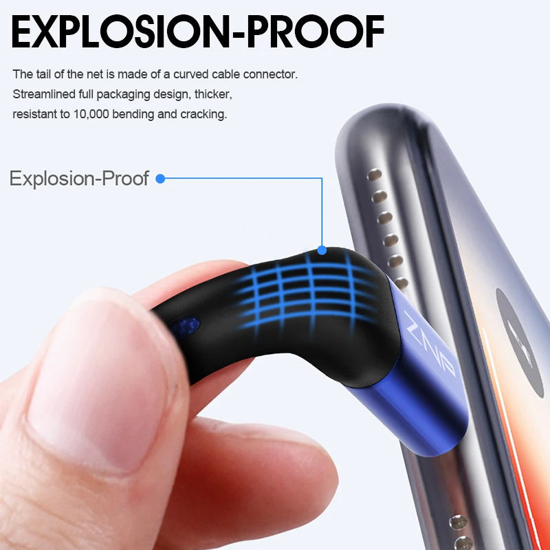 ZNP USB Type C Cable To USB C Cable For Samsung S10 S9 Xiaomi mi 9 8 Quick Charge 4.0 USBC PD Fast Charger USB-C Type-C Cable