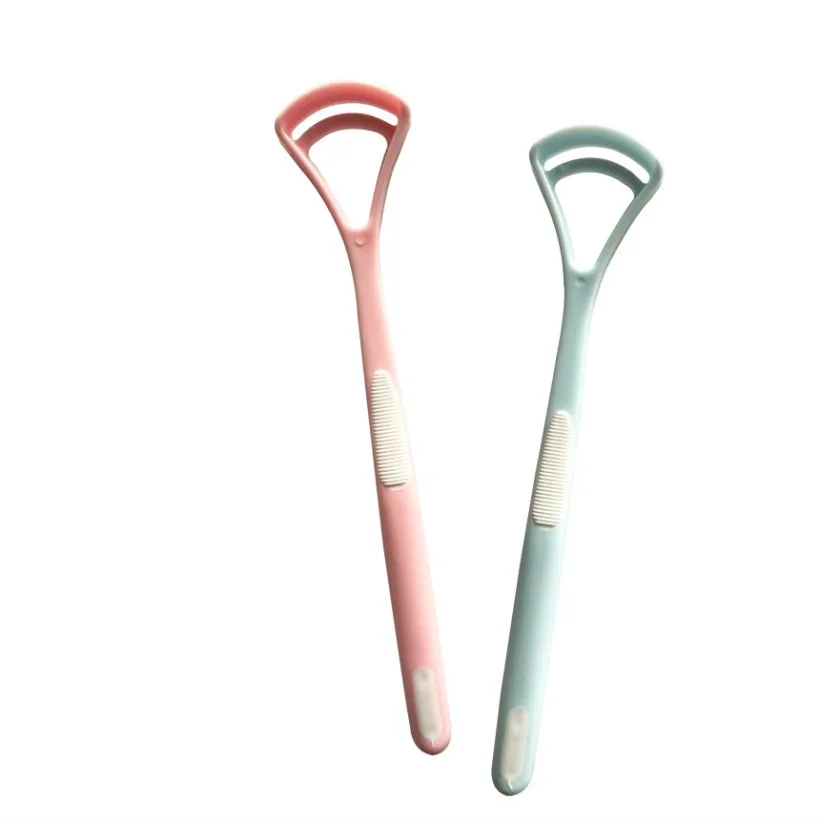 Fabricante de Hálito Cuidados de Higiene Escova de Dentes 2 em 1 Tongue Cleaner Scraper Oral Care Escova Língua Boca Limpa Fresco 100 Sets 7 Beleza e saúde