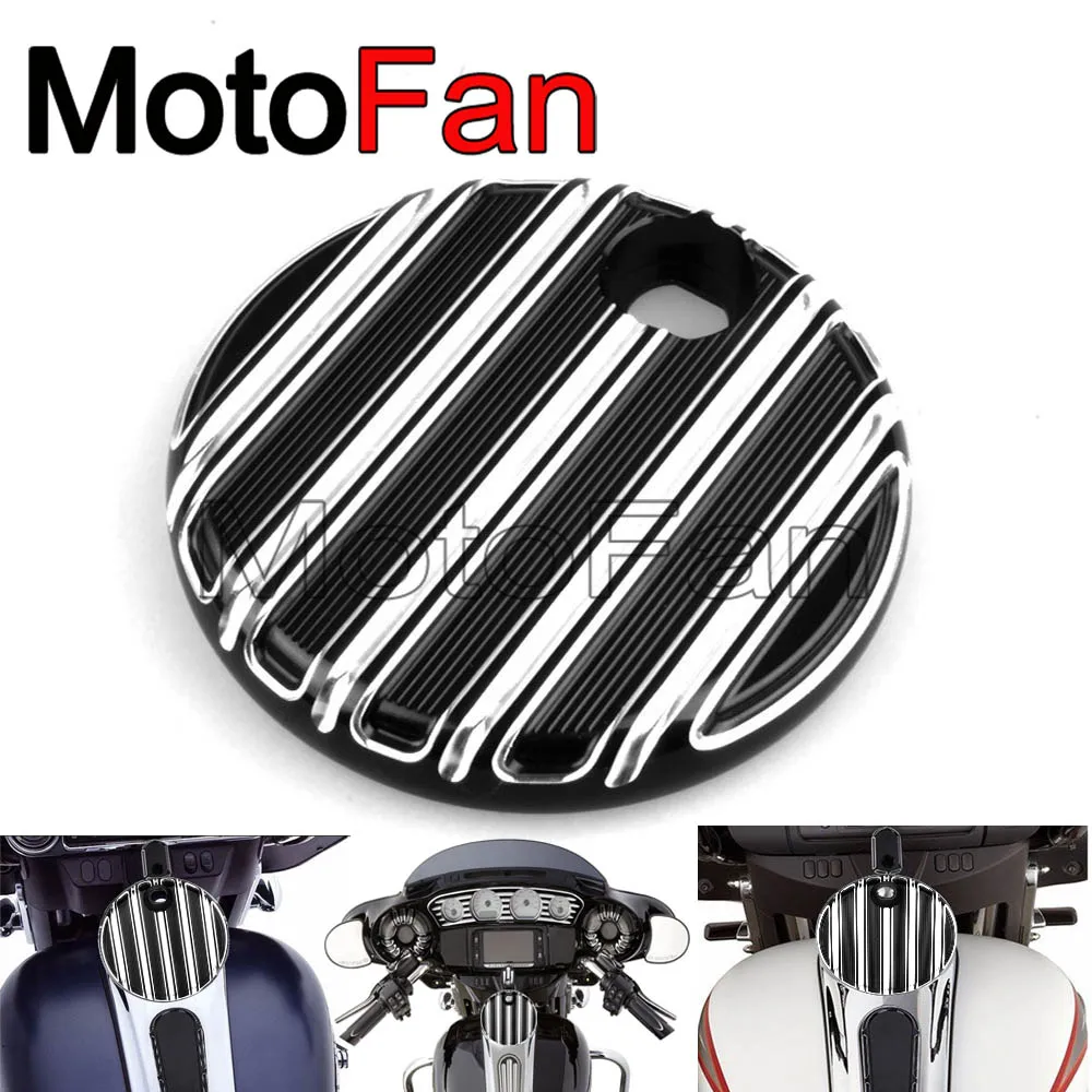Motorcycle Parts Fuel Tank Door Covers Gas Cap Black For Harley